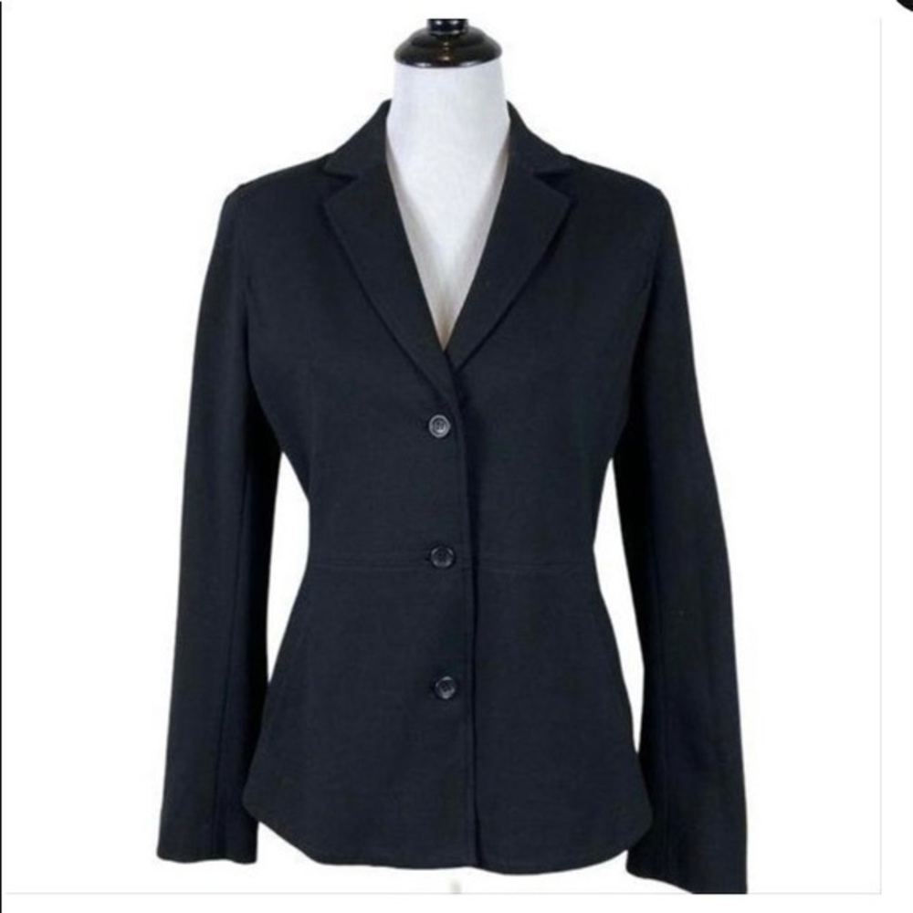 Eileen Fisher Petites 3 button notch collar silk lined blazer Sz PS